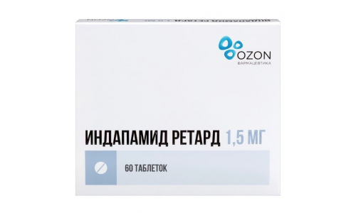 Индапамид Ретард, таб ппо с пролонг высвоб 1,5мг №60