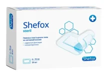 Shefox повязка-пластырь неткан осн стер 6х10см №25