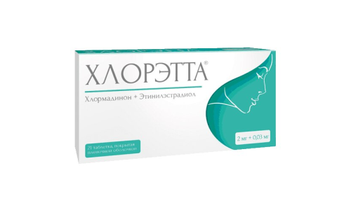 Хлорэтта, таб ппо 2мг+0,03мг №21