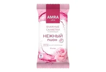 Салфетки влажные Амра освеж №20 нежный пион