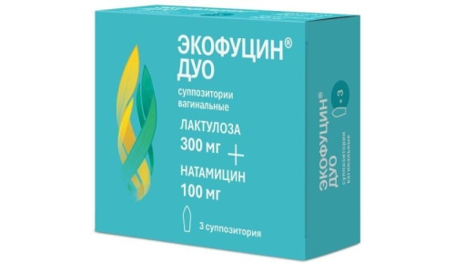 Экофуцин Дуо, супп ваг 300мг+100мг №3