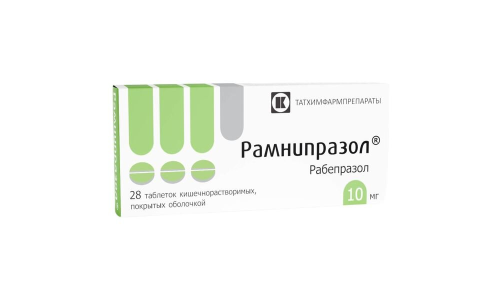 Рамнипразол, таб кишечнор-рим по 10мг №28