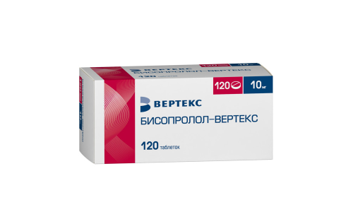 Бисопролол-Вертекс, таб ппо 10мг №120