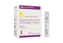 Никотиновая кислота Солофарм, раствор для ин 10мг/мл 1мл №10