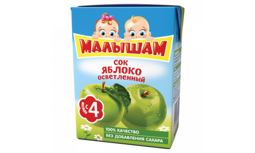 ФрутоНяня Малышам сок осветл 200мл 4+ мес яблоко
