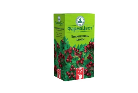 Боярышник плоды, пачка 75г