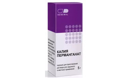 Калия Перманганат Реневал, порошок для раствора для наруж и местн фл 5г №1