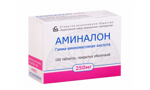 Аминалон, таблетки по 250мг №100