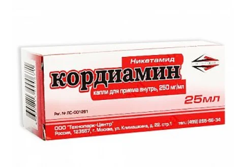 Кордиамин, капли для внутр примен 250мг/мл 30мл