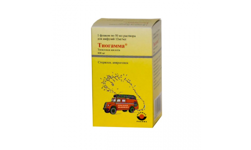 ТИОГАММА, РАСТВОР ДЛЯ ИНФУЗИЙ 1.2% ФЛАКОН 50МЛ №1