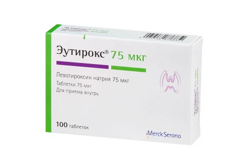 Эутирокс, таблетки 75мкг №100