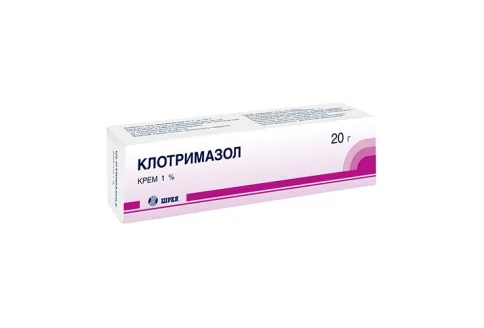 Клотримазол, крем для наруж примен 1% 20г