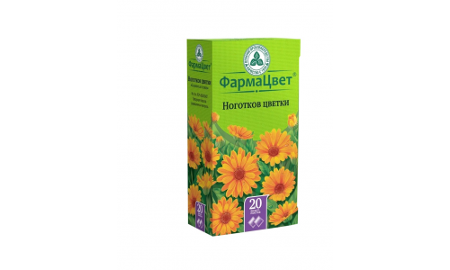 Ноготки-Календула цветки, фильтр-пакеты 1,5г №20