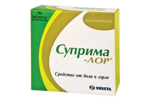 Суприма-Лор, таблетки для рассас №16 эвкалипт
