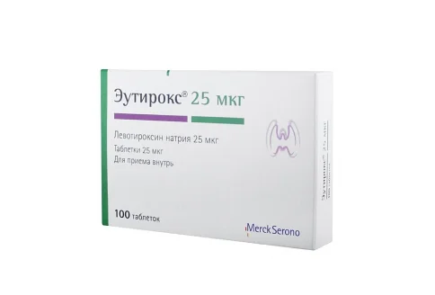 Эутирокс, таблетки 25мкг №100
