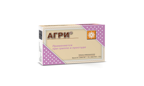 Агри (Антигриппин), гранулы гомеопатические 20Г