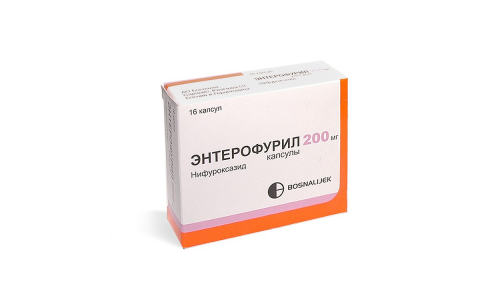 Энтерофурил, капсулы 200мг №16
