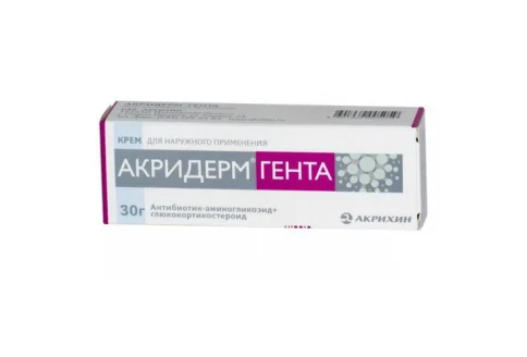 Акридерм Гента, крем для наруж примен 0,05%+0,1% 30г