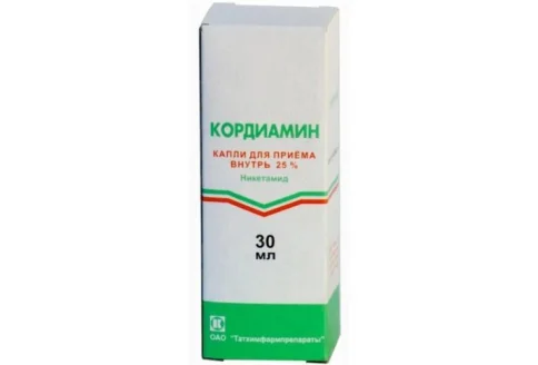 Кордиамин, капли для внутр примен 250мг/мл 30мл