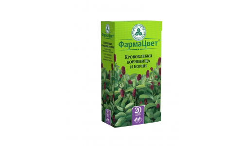 Кровохлебка корневища и корни, фильтр-пакеты 1,5г №20