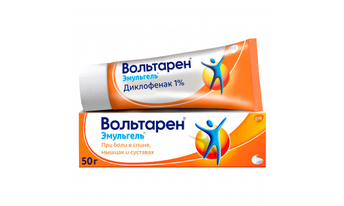 Вольтарен Эмульгель, гель для наружн примен 1% 50г