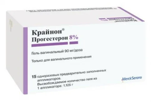 КРАЙНОН (ПРОГЕСТЕРОН 8%), ГЕЛЬ ВАГИНАЛЬНЫЙ 1.125Г №15 АППЛИКАТОР