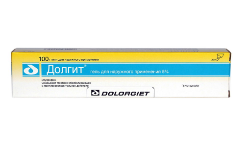 Долгит, гель для наруж примен 5% 100г