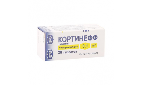КОРТИНЕФФ, ТАБЛЕТКИ 100МКГ №20