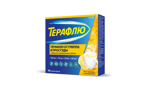 Терафлю от Гриппа и Простуды, порошок для раствора для внутр пак №10 лимон фото 2