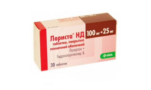 Лориста НД, таблетки ппо 100мг+25мг №30