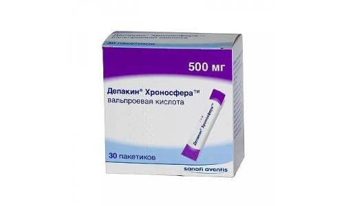 Депакин Хроносфера, гранулы пролонг высвоб 500мг пак №30
