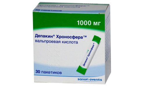 Депакин Хроносфера, гранулы пролонг высвоб 1000мг пак №30