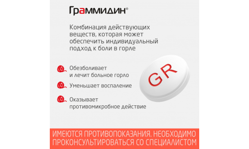 Граммидин с Анестетиком Нео, таблетки для рассас №18 фото 6