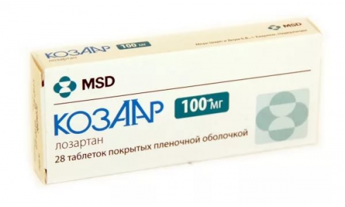 КОЗААР, ТАБЛЕТКИ 100МГ №28