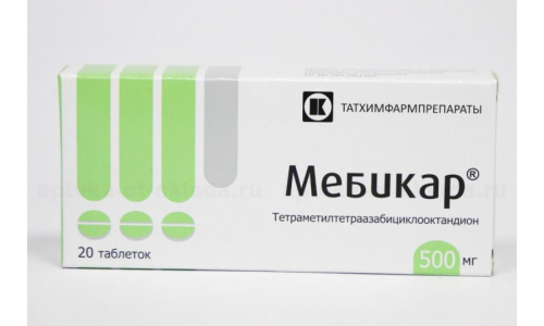 Мебикар, таблетки 500мг №20