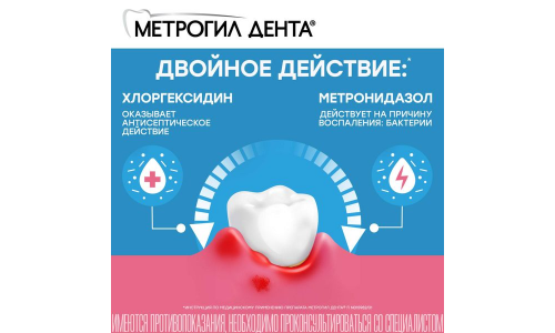 Метрогил Дента, гель стомат 20г фото 2