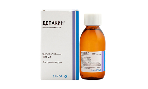 Депакин, сироп 57,64мг/мл 150мл