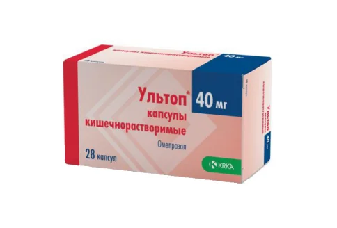 УЛЬТОП, КАПСУЛЫ 40МГ №28