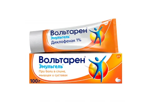 Вольтарен Эмульгель, гель для наружн примен 1% 100мл