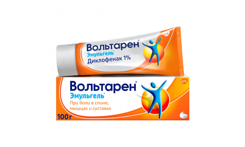 Вольтарен Эмульгель, гель для наружн примен 1% 100мл