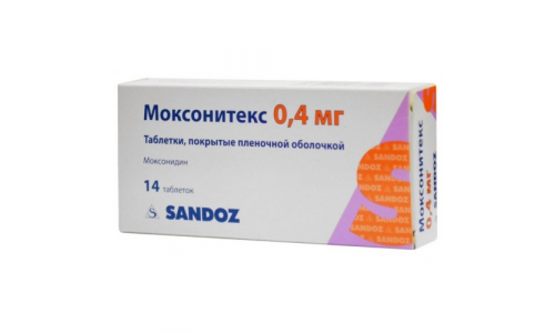 МОКСОНИТЕКС, ТАБЛЕТКИ 0.4МГ №14