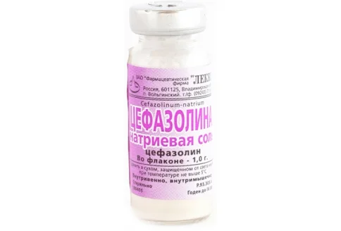 Цефазолин, порошок для раствора для в/в и в/м введ фл 1г №1