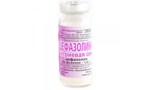 Цефазолин, порошок для раствора для в/в и в/м введ фл 1г №1