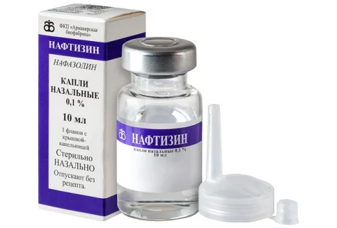 Нафтизин, капли наз 0,1% фл-кап 10мл