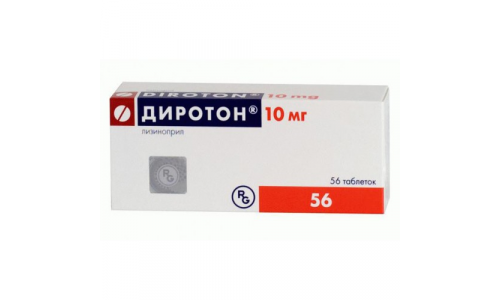 Диротон, таблетки 10мг №56