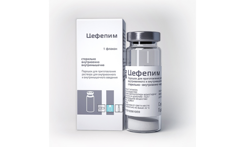 Цефепим, порошок для раствора для в/в и в/м введ фл 1г №1