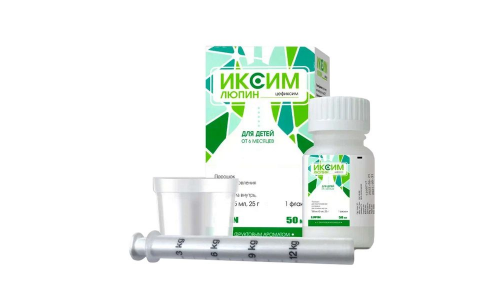ИКСИМ ЛЮПИН ПОРОШОК Д/СУСПЕНЗИИ ВНУТРЬ 100МГ/5МЛ ФЛАКОН  25Г