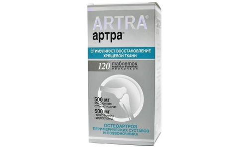Артра, таблетки ппо 500мг+500мг №120