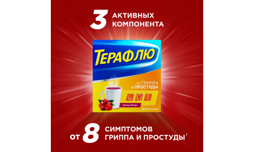 Терафлю, порошок для раствора для внутр №10 лесные ягоды фото 2