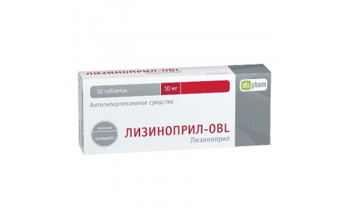 Лизиноприл OBL, таблетки 10мг №30